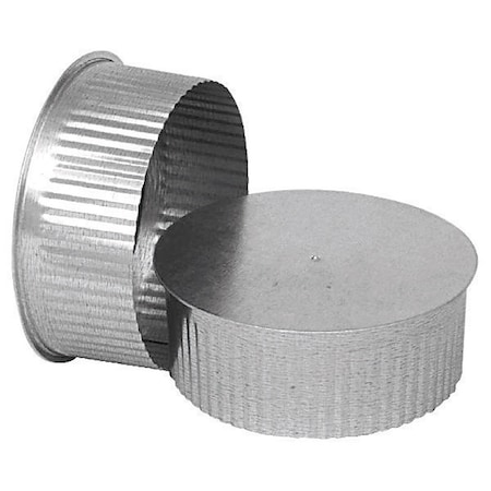 Imperial Imperial 5 in. D Galvanized Steel Crimped Pipe End Cap GV0734